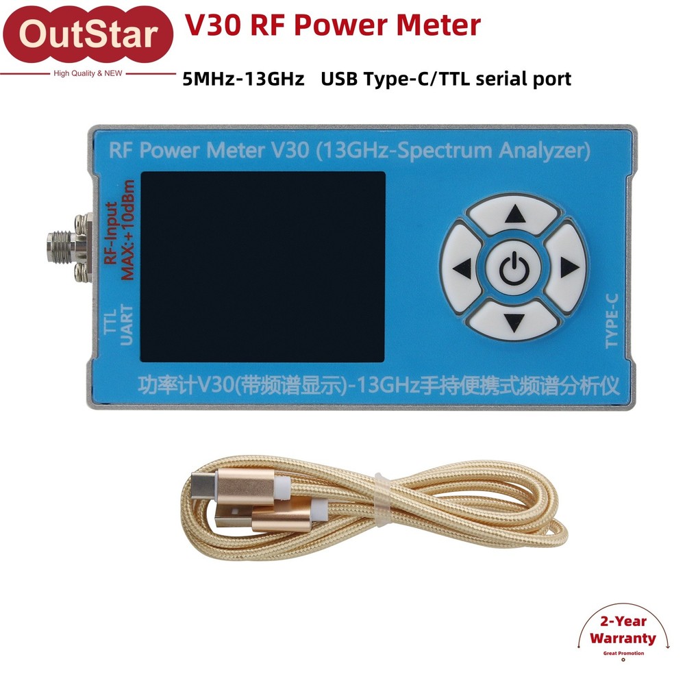 V30 5MHz-13GHz Spectrum Analyzer RF Power Meter USB Type-C Spectrum Display