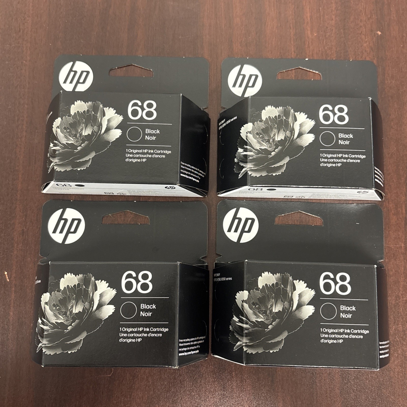 4 Pack - HP 68 Black Ink Cartridge 7FP21TN EXP 11/26