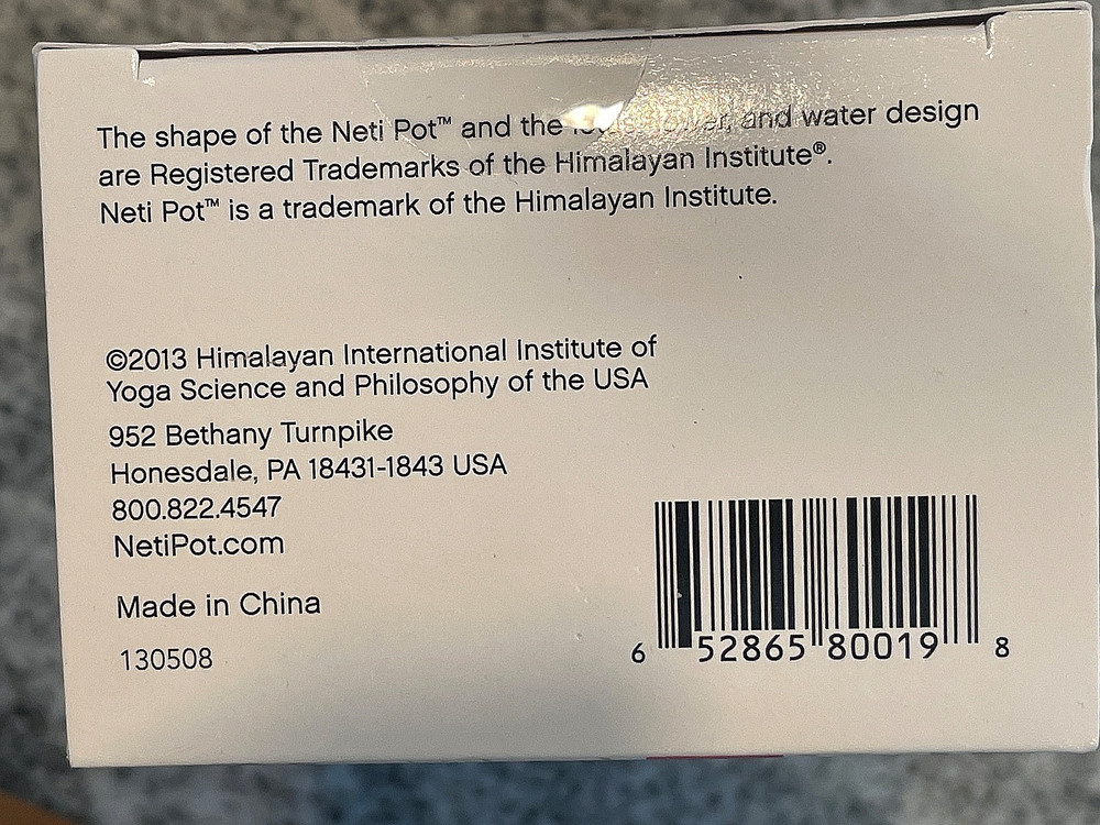Himalayan Institute Porcelain Neti Pot