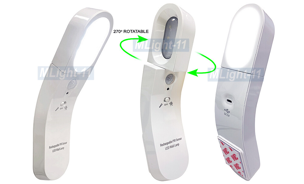 Premium LED Motion Sensor Light Flashlight Night Light DC 5V USB Rechargeable