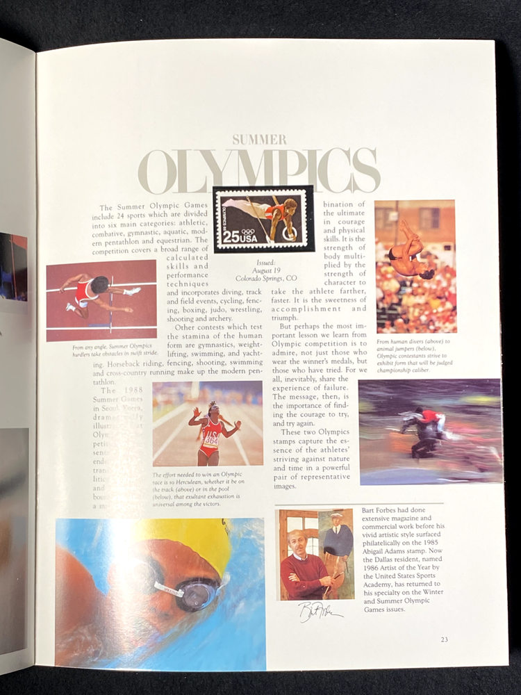 USPS 1988 Commemorative Mint Stamp Set #868 W/ Book MINT! Free Shipping