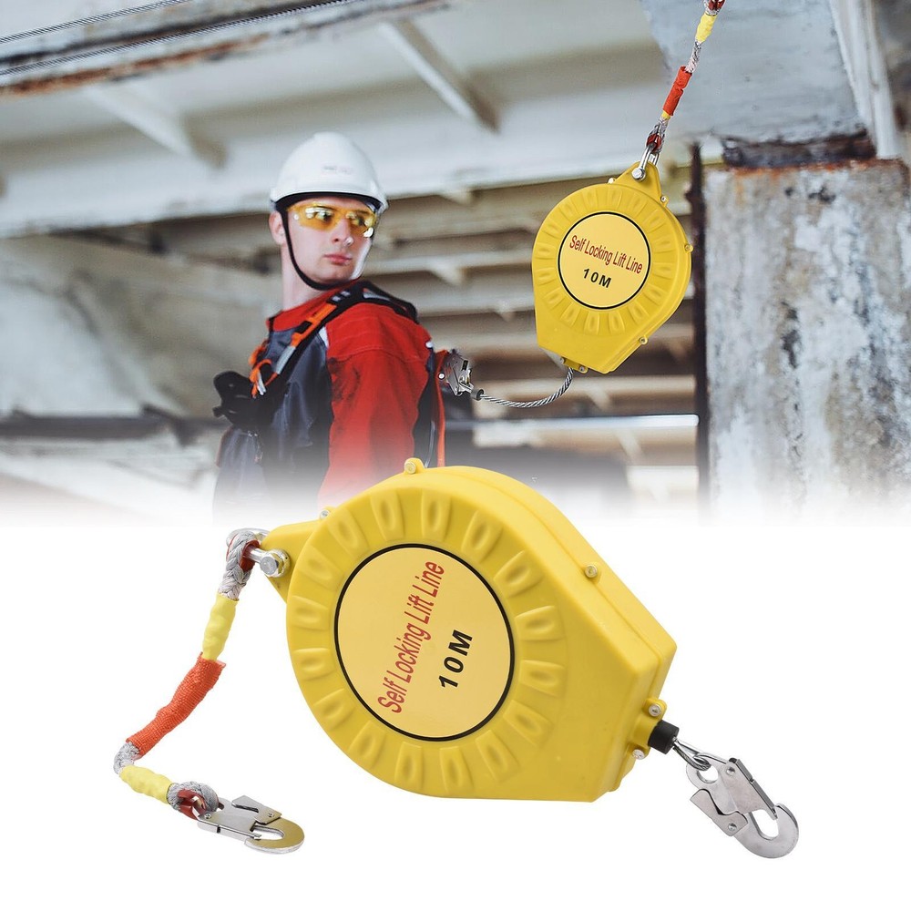 32FT Self Retracting Lifeline Fall Protection Retractable Lanyard, Fall Arrest