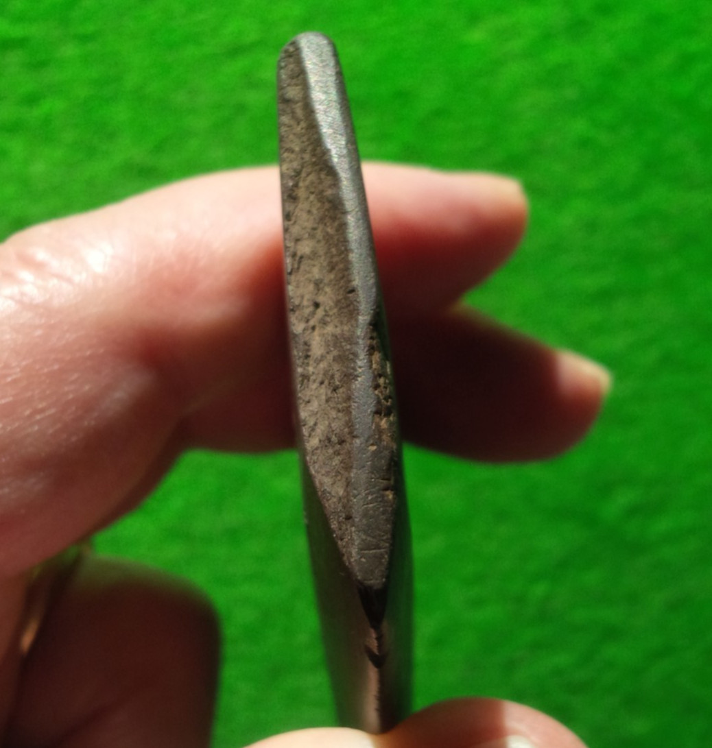 4-3/8" DRILLED SLATE PENDANT KENTUCKY ARROWHEAD AUTHENTIC INDIAN ARTIFACT GORGET