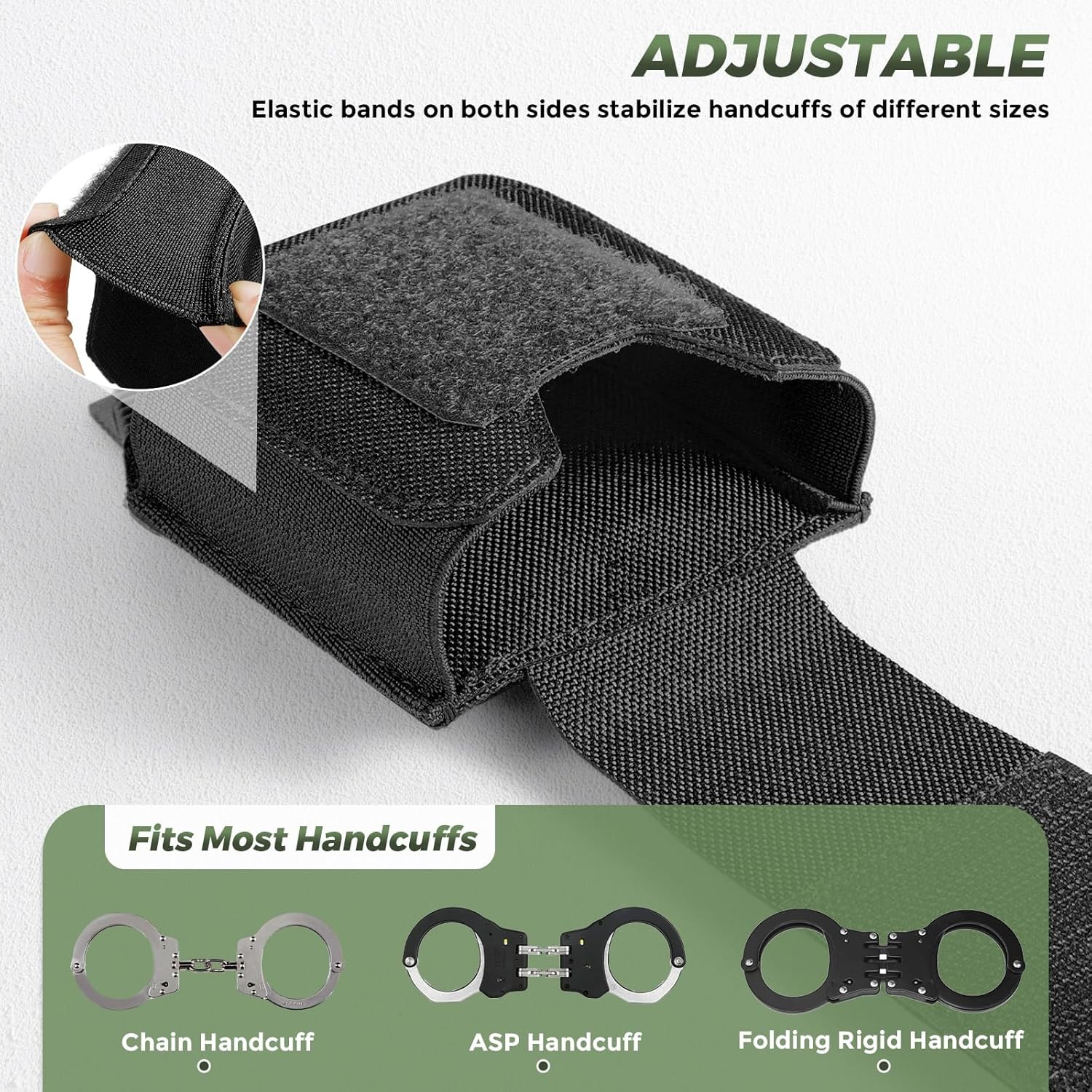 Molle Handcuff Pouch Handcuff Case for Duty Belt Open Top Hand Cuff Case Holster