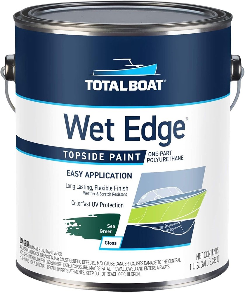 Durable Sea Green Marine Topside Paint - Polyurethane, Easy Application