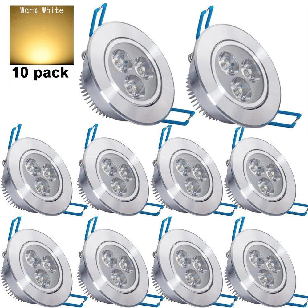10-50X 9W LED Ceiling Down Light Lamp Spotlight Driver Warm White