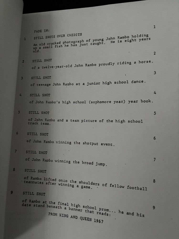 TriStar™ THE RAMBO TRILOGY Screenplay SYLVESTER STALLONE Script Set