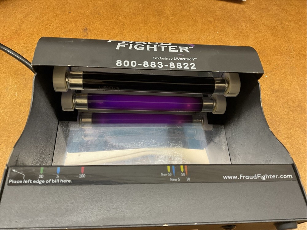 Fraud Fighter HD4x2 120A UV16 Backlight Fluorescence Counterfeit Detector Tested