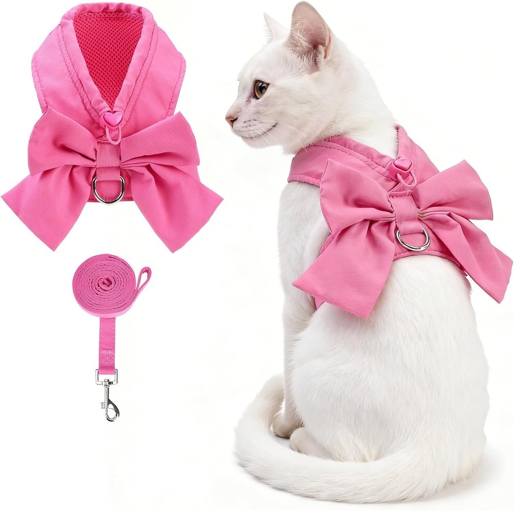 Small Dog Harness & Leash Set,Step in No Pull&Choke Soft Mesh Padded Adjustable
