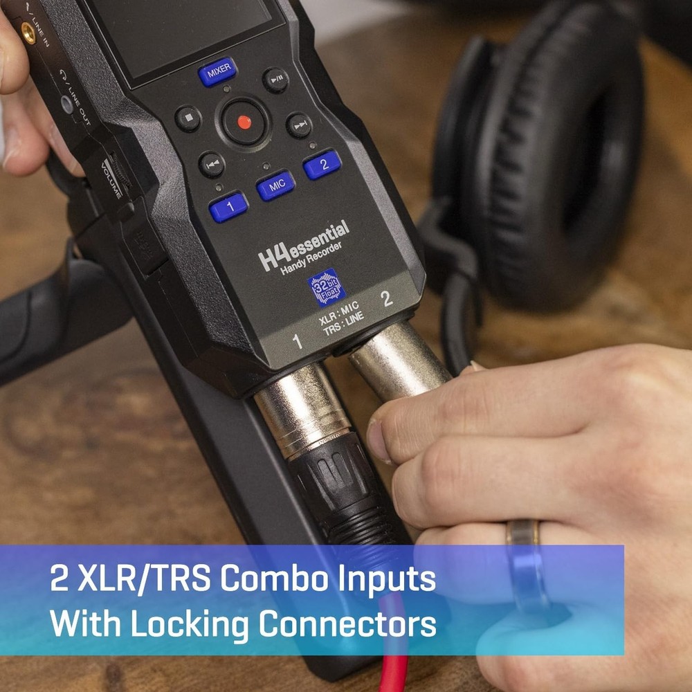 ZOOM H4essential Handy Recorder Black 32-bit float 4-track time code Podcas