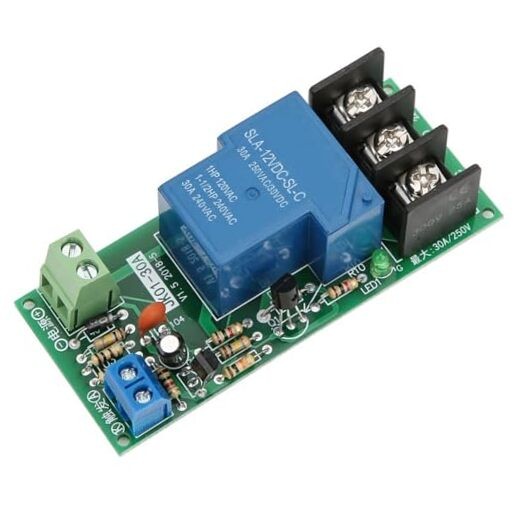 DC 12V Timer Relay Module 0-60min Delay Switch – 30A Load 250V AC/30V DC for