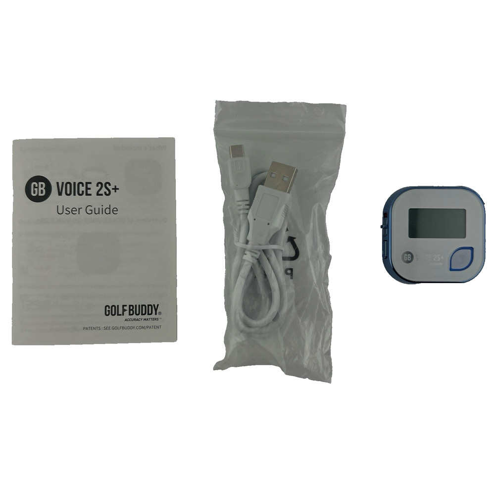 GOLFBUDDY Voice 2S+ Talking GPS Rangefinder Clip On Golf Navigation Blue