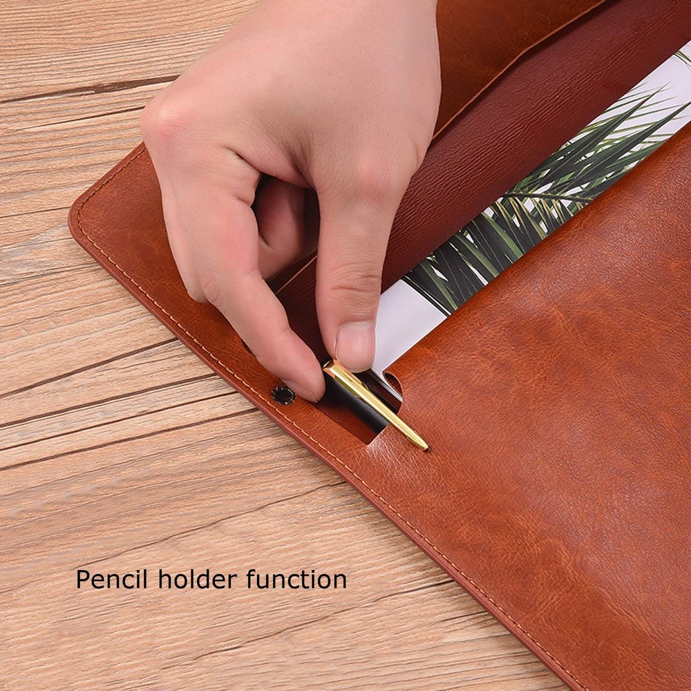 Enyuwlcm PU Leather A4 File Folder Document Holder Envelope Folder Case with ...