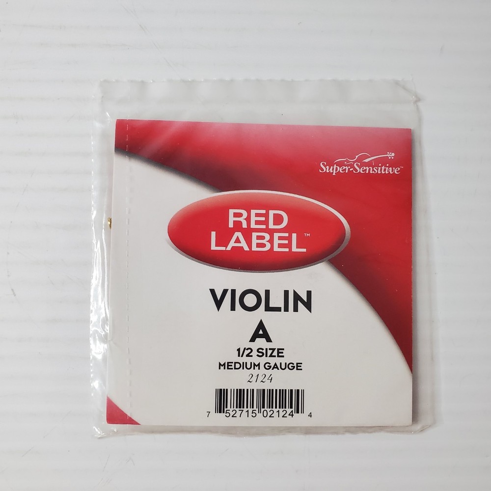 Red Label Violin A Single String 1/2 Size Medium Gauge Super Sensitive 2124
