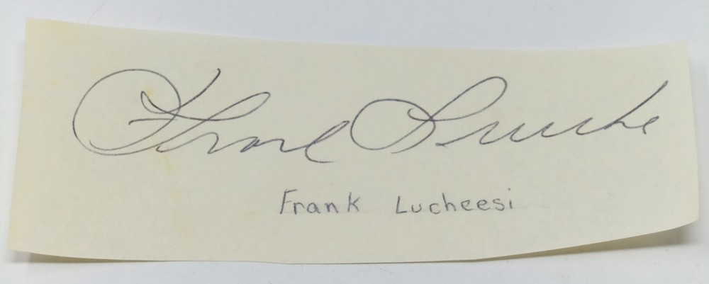 Frank Lucchesi cut autograph