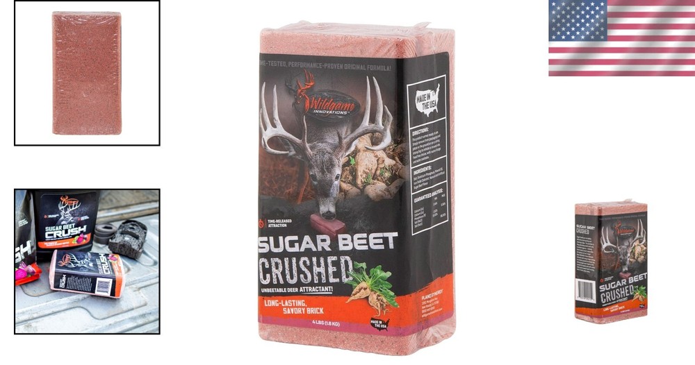 Mess-Free 4lb Sugar Beet Mineral Block – Effective Deer Attraction Solution