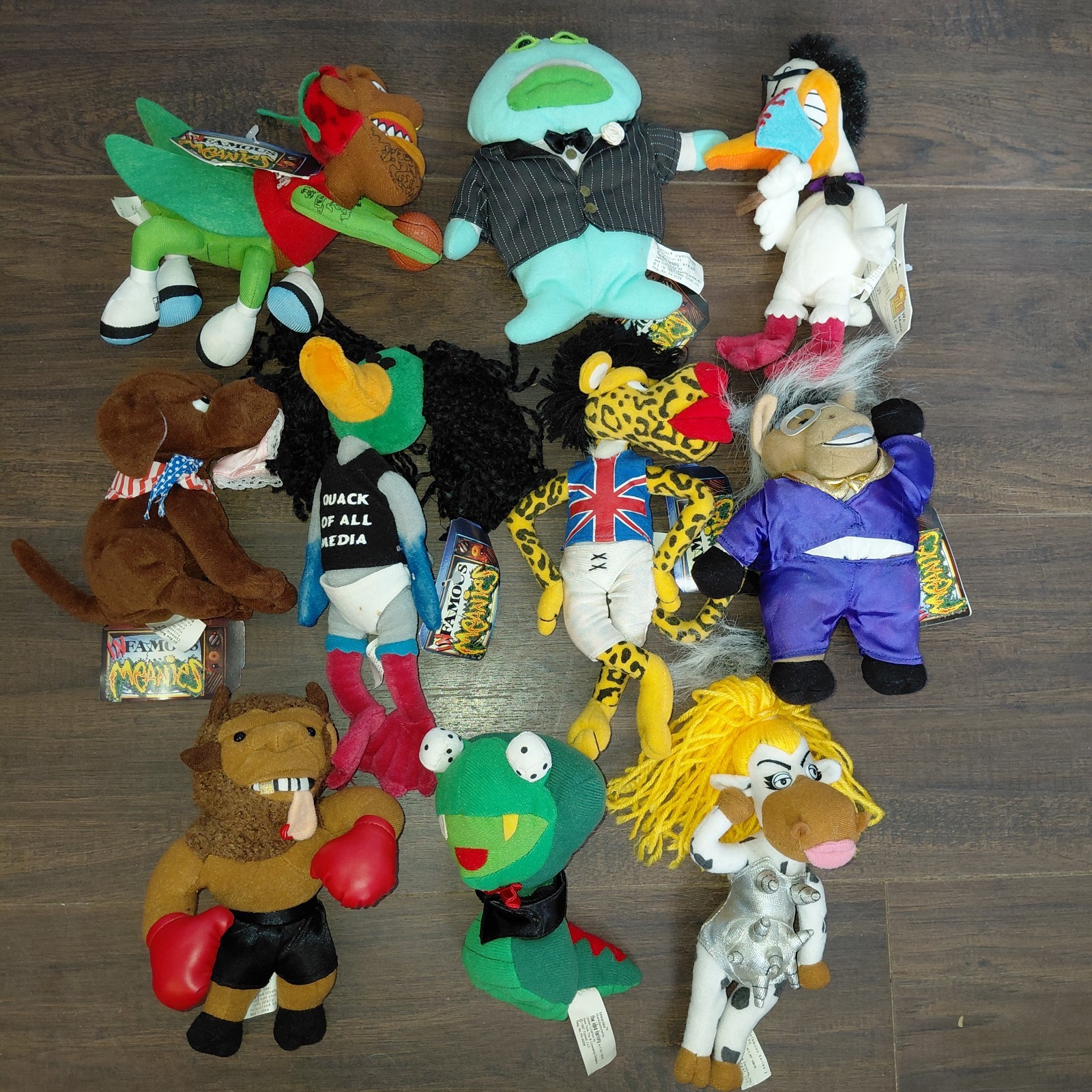 INfamous Meanies Plush Lot of 10 -  Moodonna Dennis Rodmantis Stern Tyson King