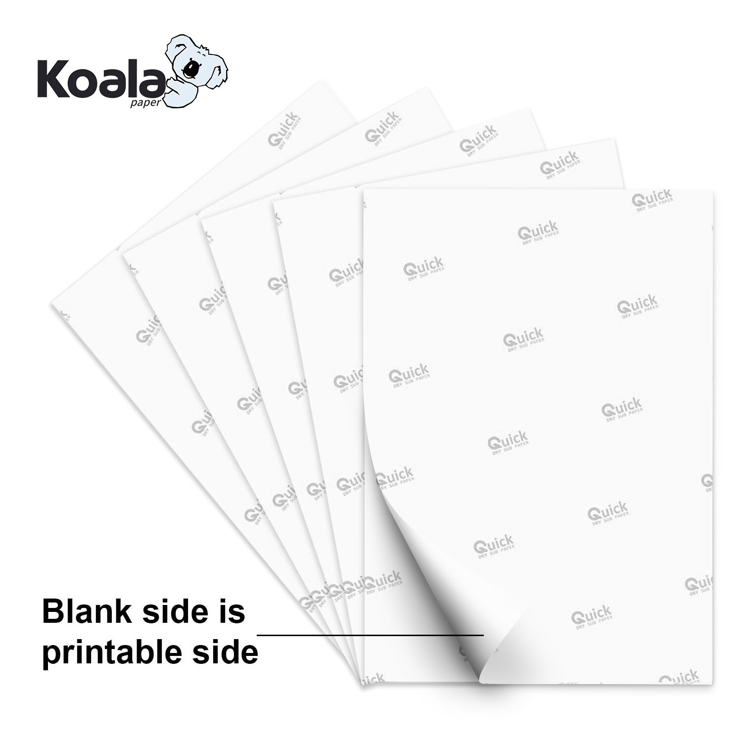 Koala Sublimation Paper 8.5x11 100 PK Sublimation Printer Inkjet Heat Transfer