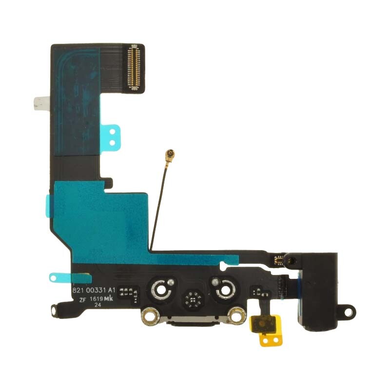 Flex Cable Charge Port Assembly for Apple iPhone SE 1st Gen Black Replacement
