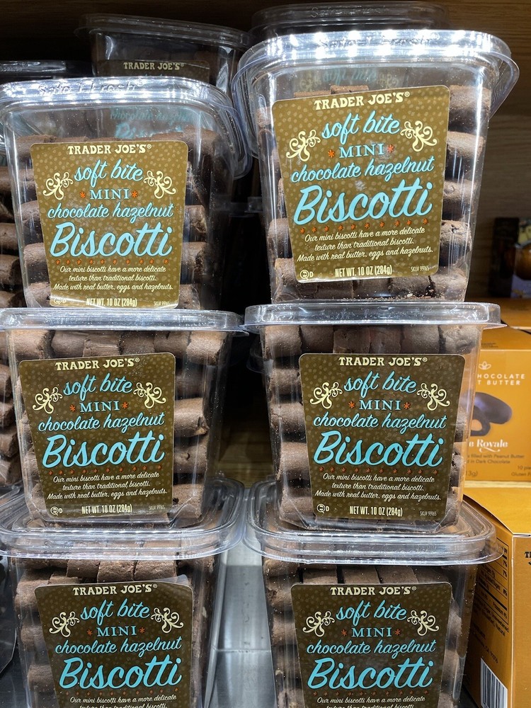 2 Pack Trader Joe's Soft Bite Biscotti Mini Chocolate Hazelnut 8 oz Each Pack