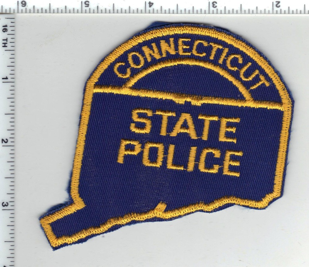 Connecticut State Police - First Issue State Shape Patch - from a wall display