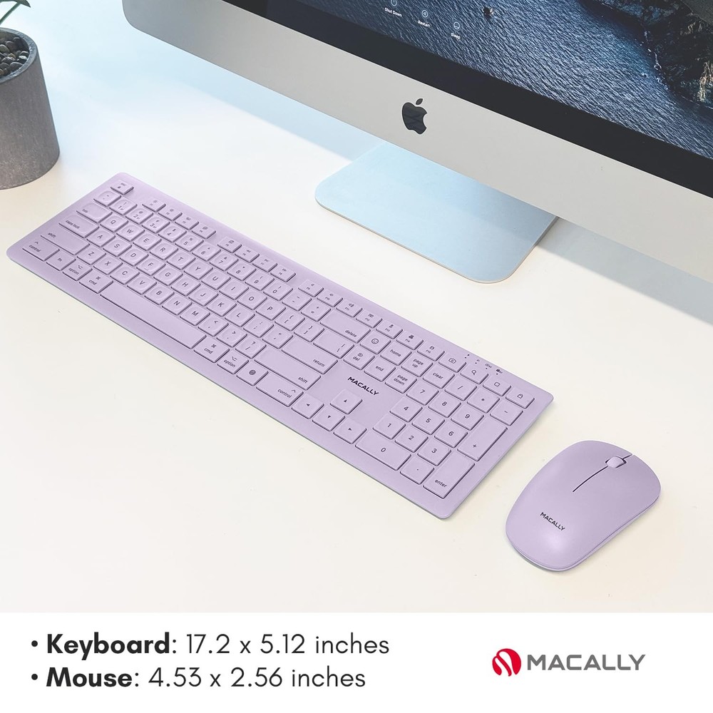 Wireless Keyboard and Mouse Combo for Mac - Compatible Apple Bluetooth Keyboa...