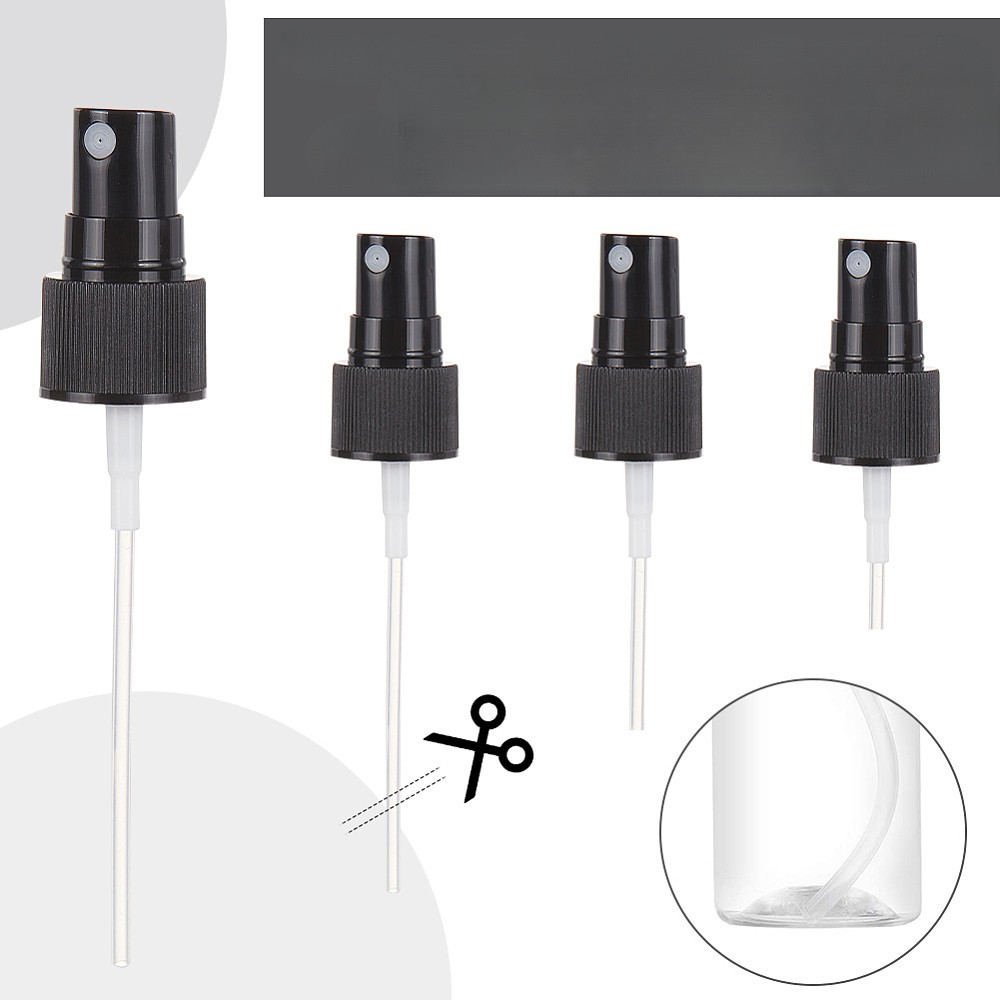 40pcs Plastic Replacement Spray Head with Dust Cap Black 12x2.2cm