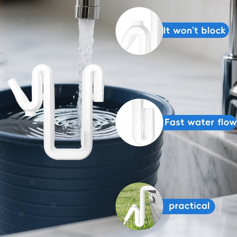 Bucket Overflow Pipe Leakproof Compact Sturdy Lightweight Barrel Overflow Pipe