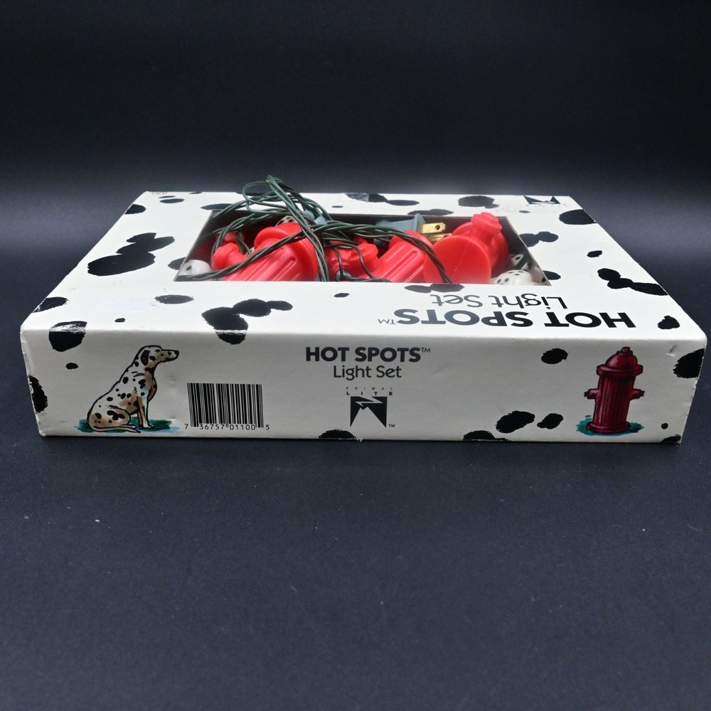 Primal Lite Hot Spots Dalmation Dog Fire Hydrant Blow Mold String Light Set