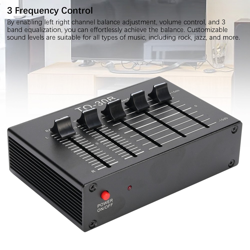 Record Player Preamplifier EQ Phono Preamp Balanced Volume Control For Home WT