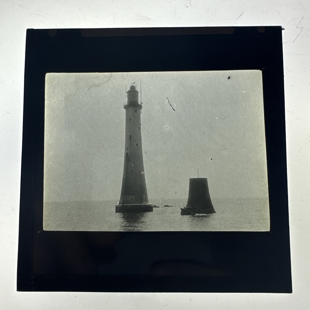 Antique Magic Lantern Slide unknown lighthouse