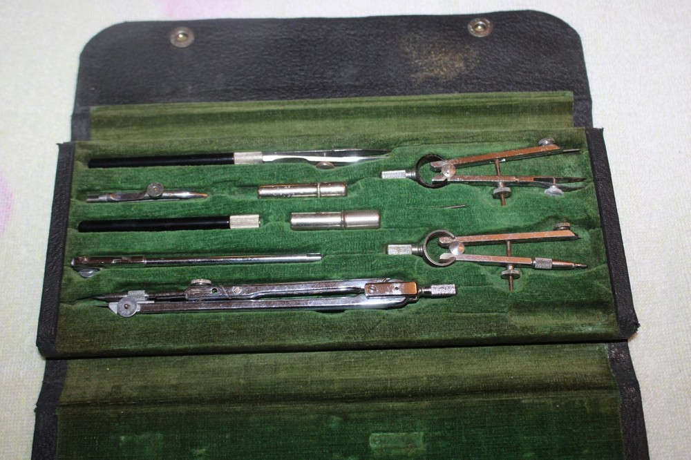 Vintage A&B Smith Co Pittsburgh Drafting Draft Tool Set