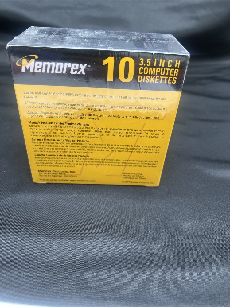 Memorex PC Formatted 3.5 Inch Computer Diskettes HD 10 Pack - New Never Opened