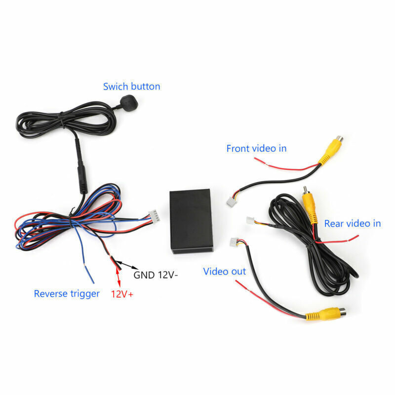 1PC Universal Car Front Rear Parking View Camera Switch 2 Channel Control Box EP