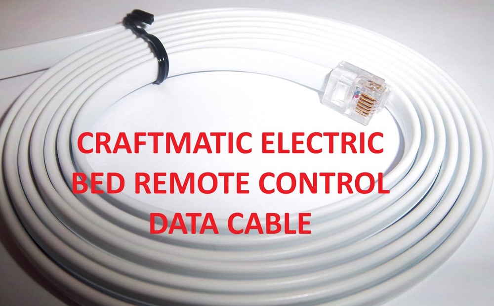 CRAFTMATIC ELECTRIC BED 6 PIN DATA CABLE - VARIOUS LENGTHS