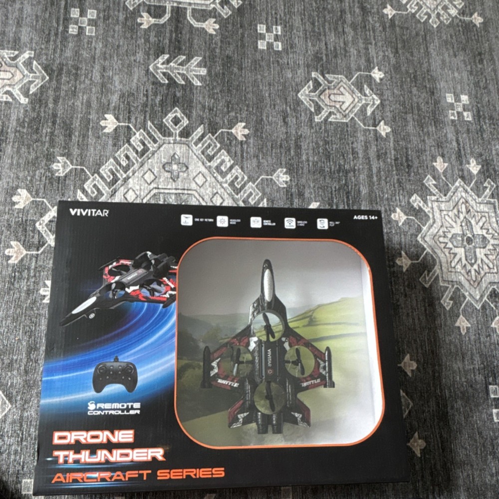 Vivitar Drone Thunder Remote Control Quadcopter Black Red