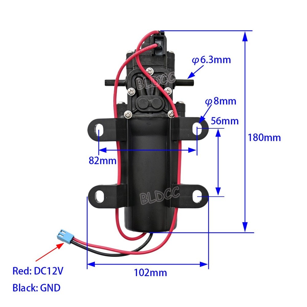 4X Micro Diaphragm Booster Pump DC 12V 60PSI Misting Water Pump Automatic Switch