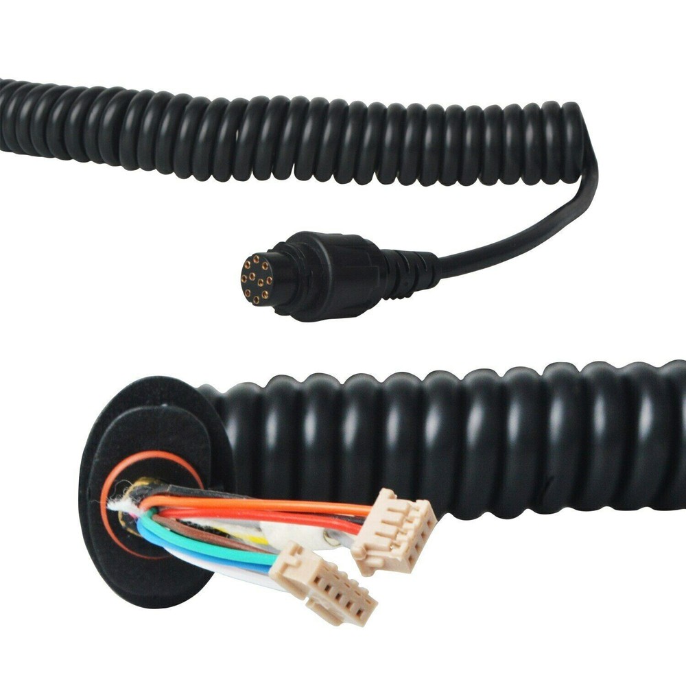 9ft/2.85m Stretchable Speaker Microphone Spring Cable Line for Hytera SM25A1 c