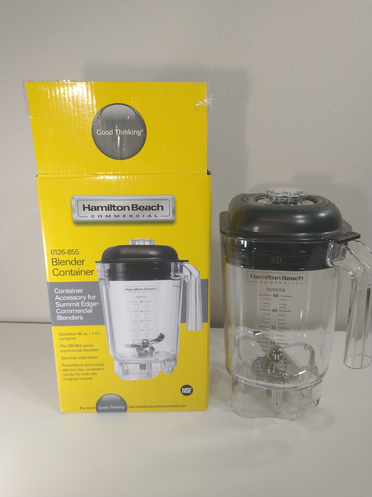 Hamilton Beach Commercial 6126-855 SummitEdge Blender Container,FitsHBH 855 1.4L