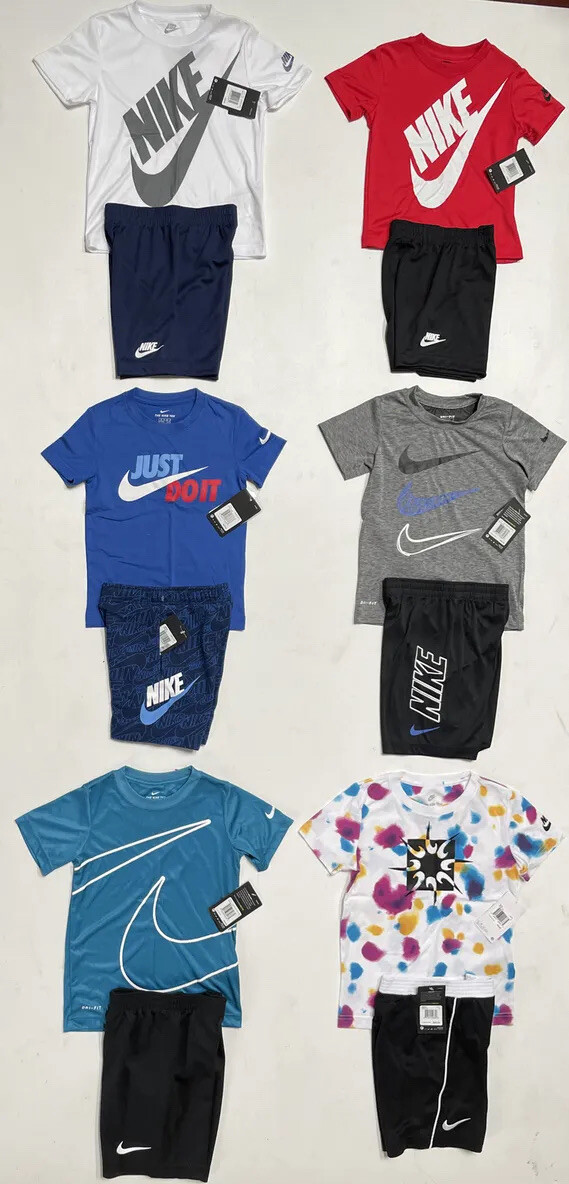Nike Dri-FIT 2-Piece Short Set with Tank or T-Shirt, Size 4-7