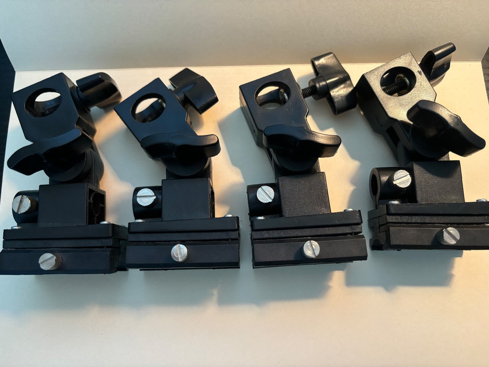 4 Swivel Light Stand Bracket Flash Hot Shoe Mount Adapter, Umbrella Holder