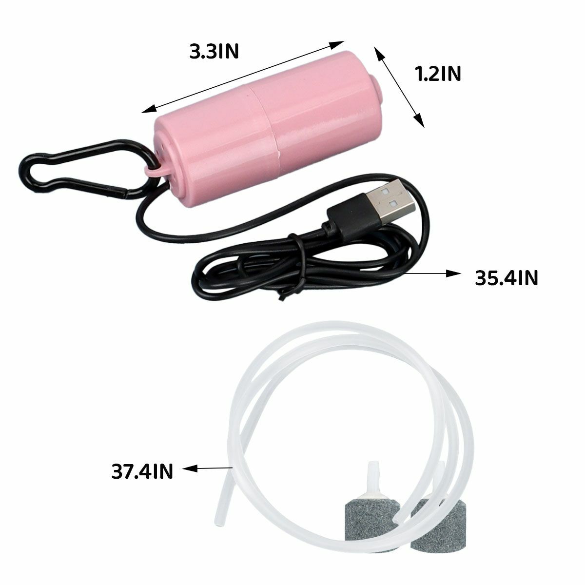 2 in 1 USB Mini Air Pump Water Pump Oxygen Aerator Aquarium Fish Tank Portable