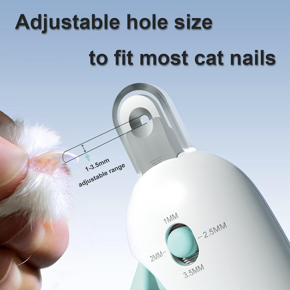 Adjustable Cat Nail Clipper to Avoid Excessive Cutting with Nail File