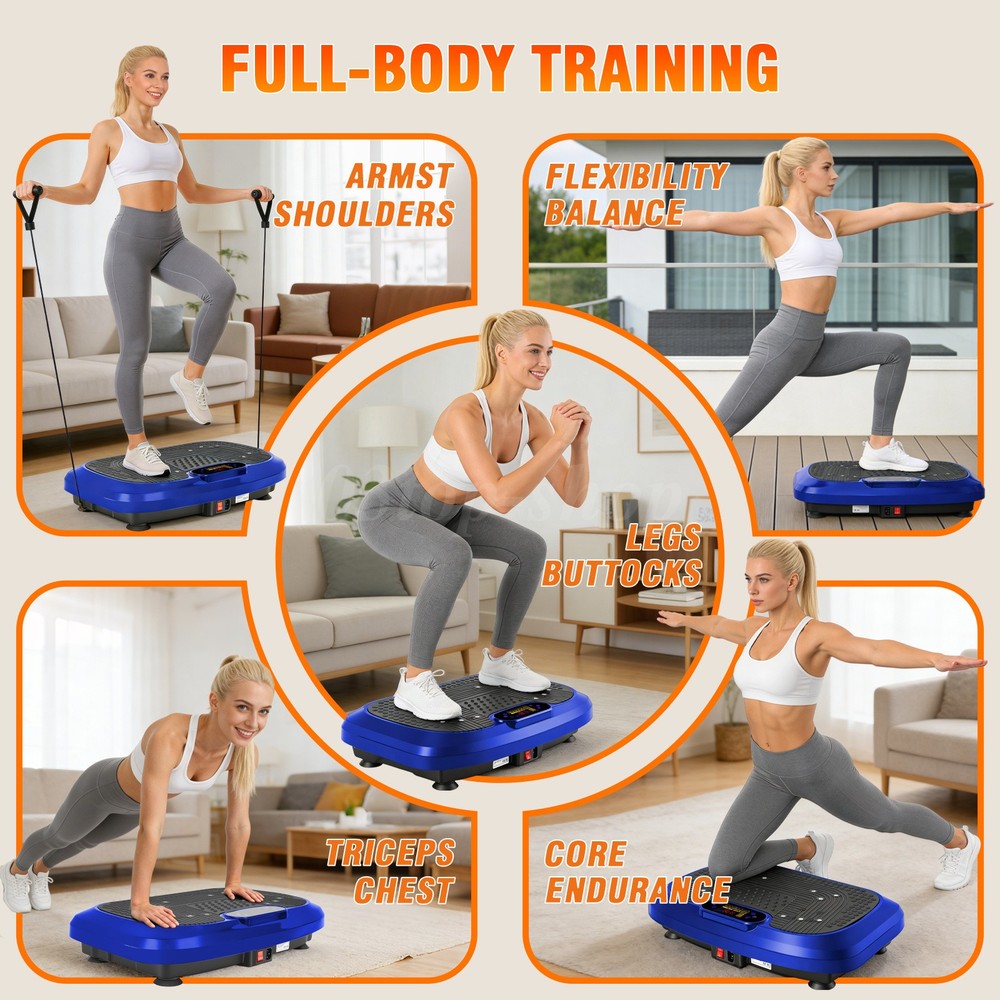 Vibration Plate Exercise Machine Whole Body Workout Vibrate Platform Bluetooth