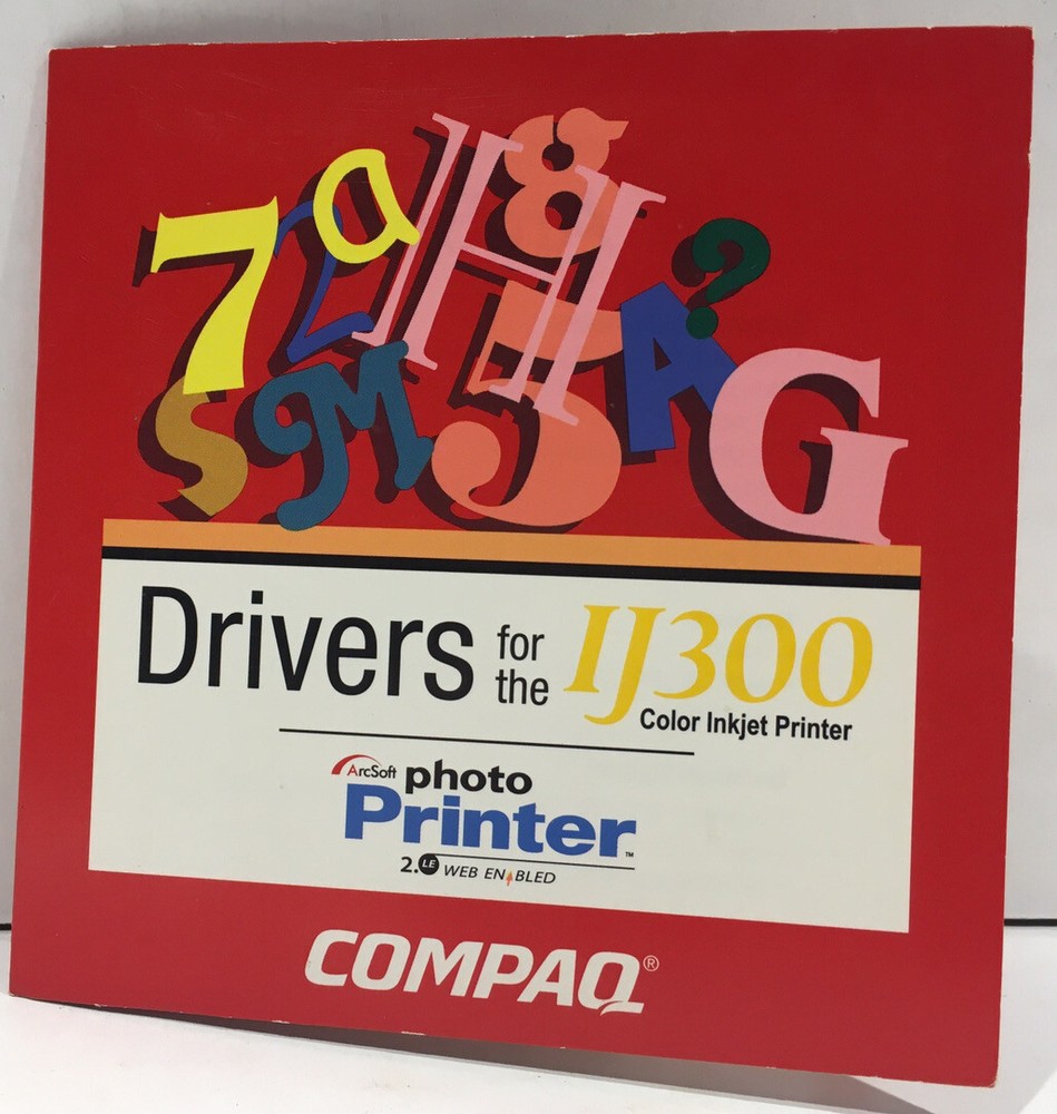 Driver Disc For IJ300 Compaq Printer Computer ArcSoft Photo Printer CD