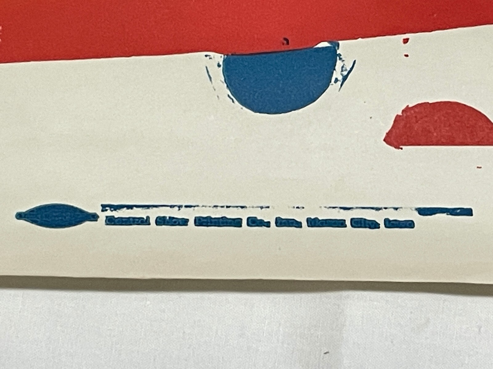 28" x 42" Original Vtg Fisher Bros Circus Poster Clown With Glasses Arkansas #3