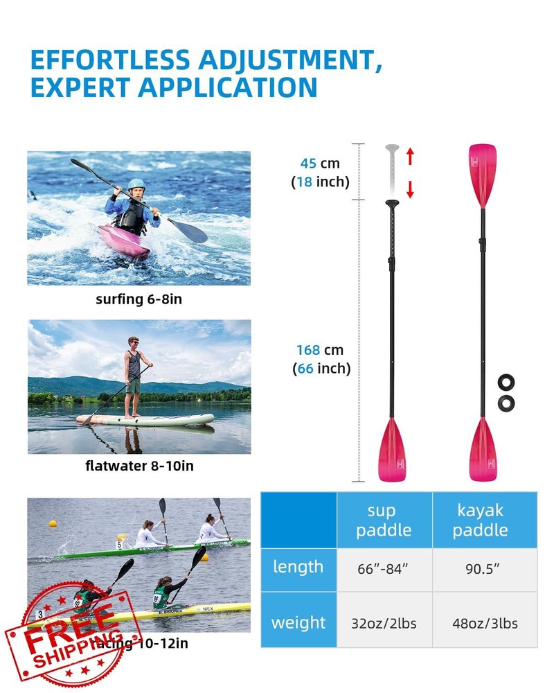 OCEANBROAD SUP Paddle Adjustable Kayak Paddle