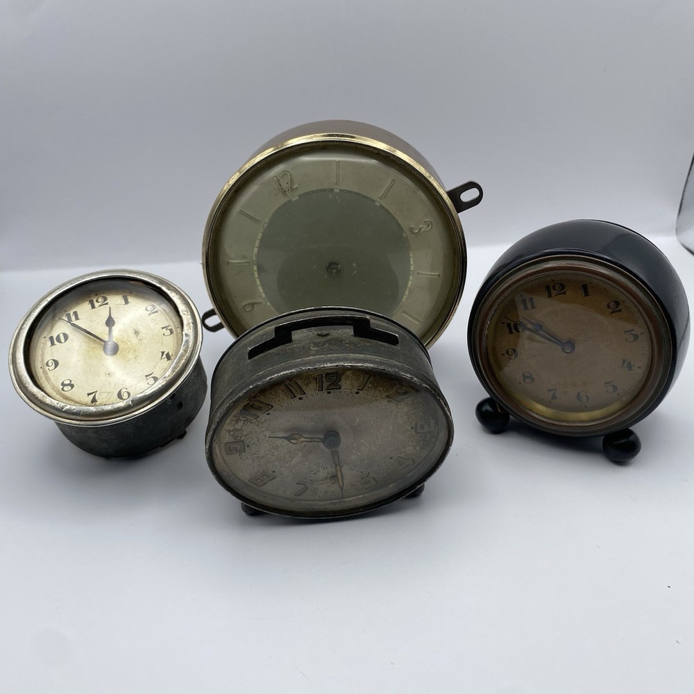 4 X Vintage Clocks - Untested