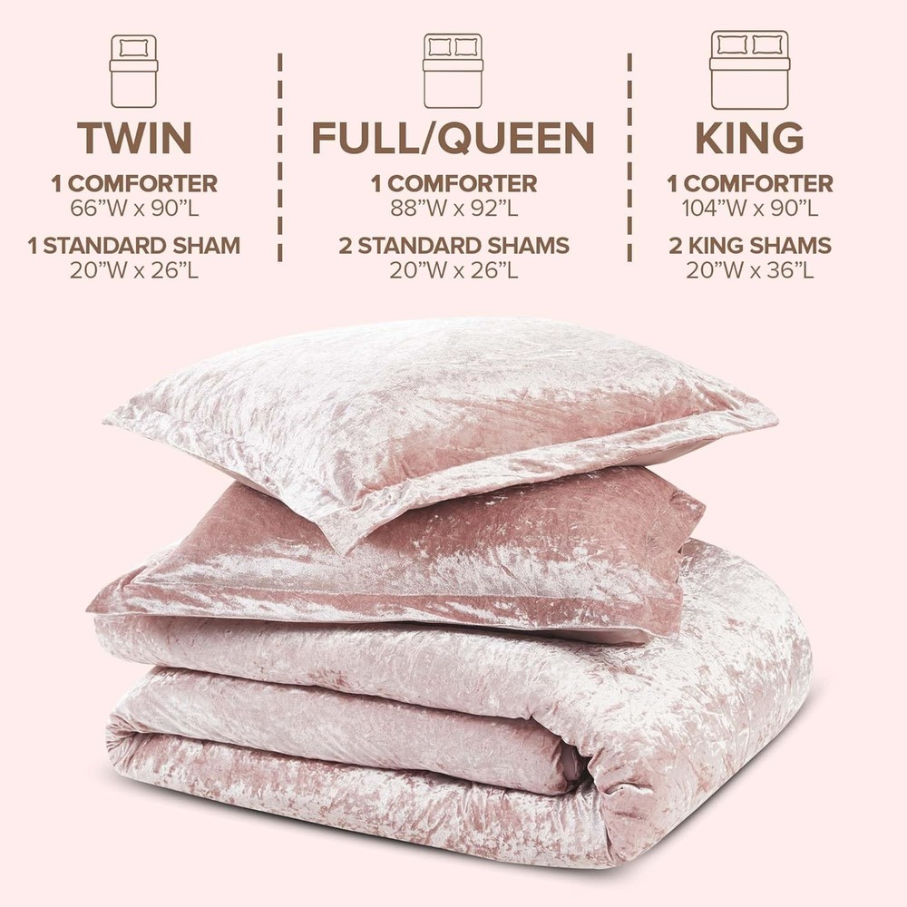 Juliette Luxe Comforter Set Velvet Lush W/ Soft Brushed Microfiber Reverse All