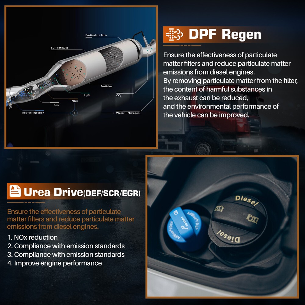 Heavy Duty HD Truck Bluetooth OBD2 Scanner Diagnostic Tool Coding Programming